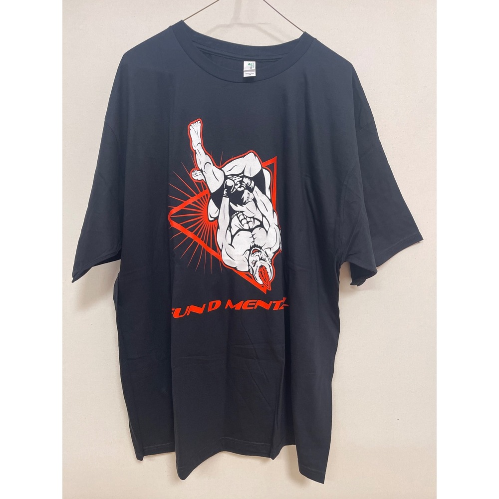 Anvil Organic MMA Graphic T-Shirt Black 2XL Fun D Mental Fight To Finish MMA BJJ